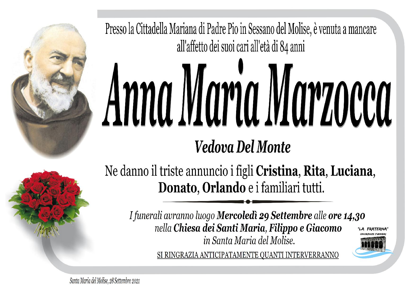 necrologio Anna Maria Marzocco