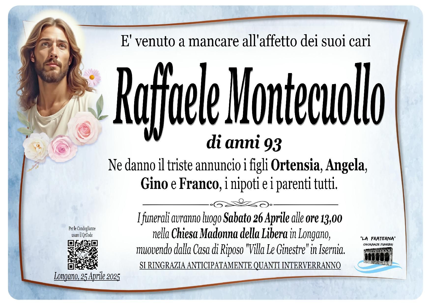 necrologio Raffaele Montecuollo