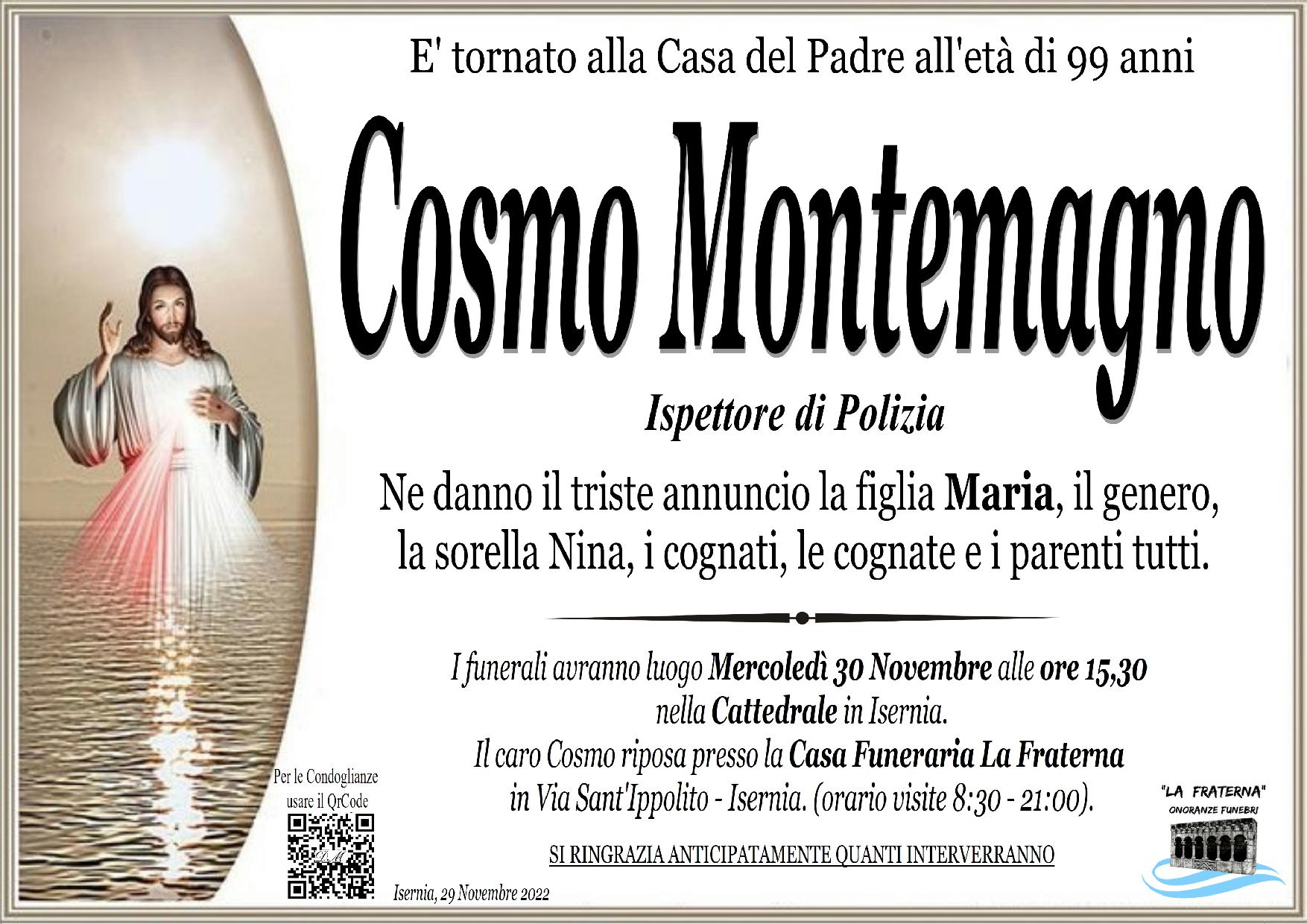 necrologio Cosmo Montemagno