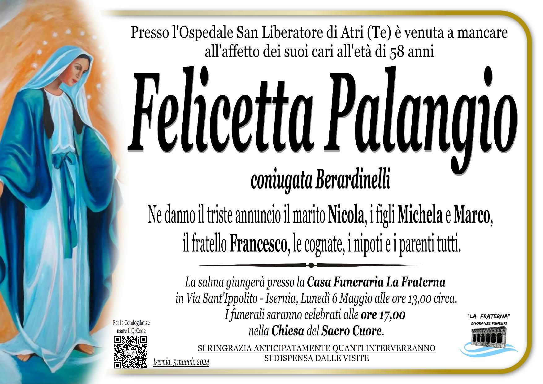 necrologio Felicetta Palangio