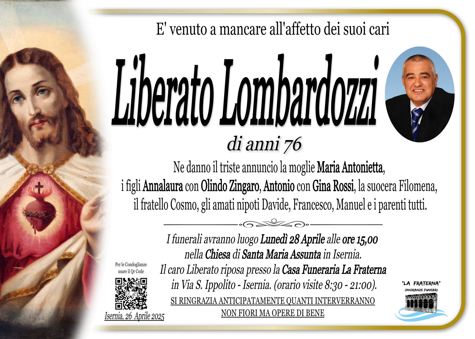 necrologio Liberato Lombardozzi