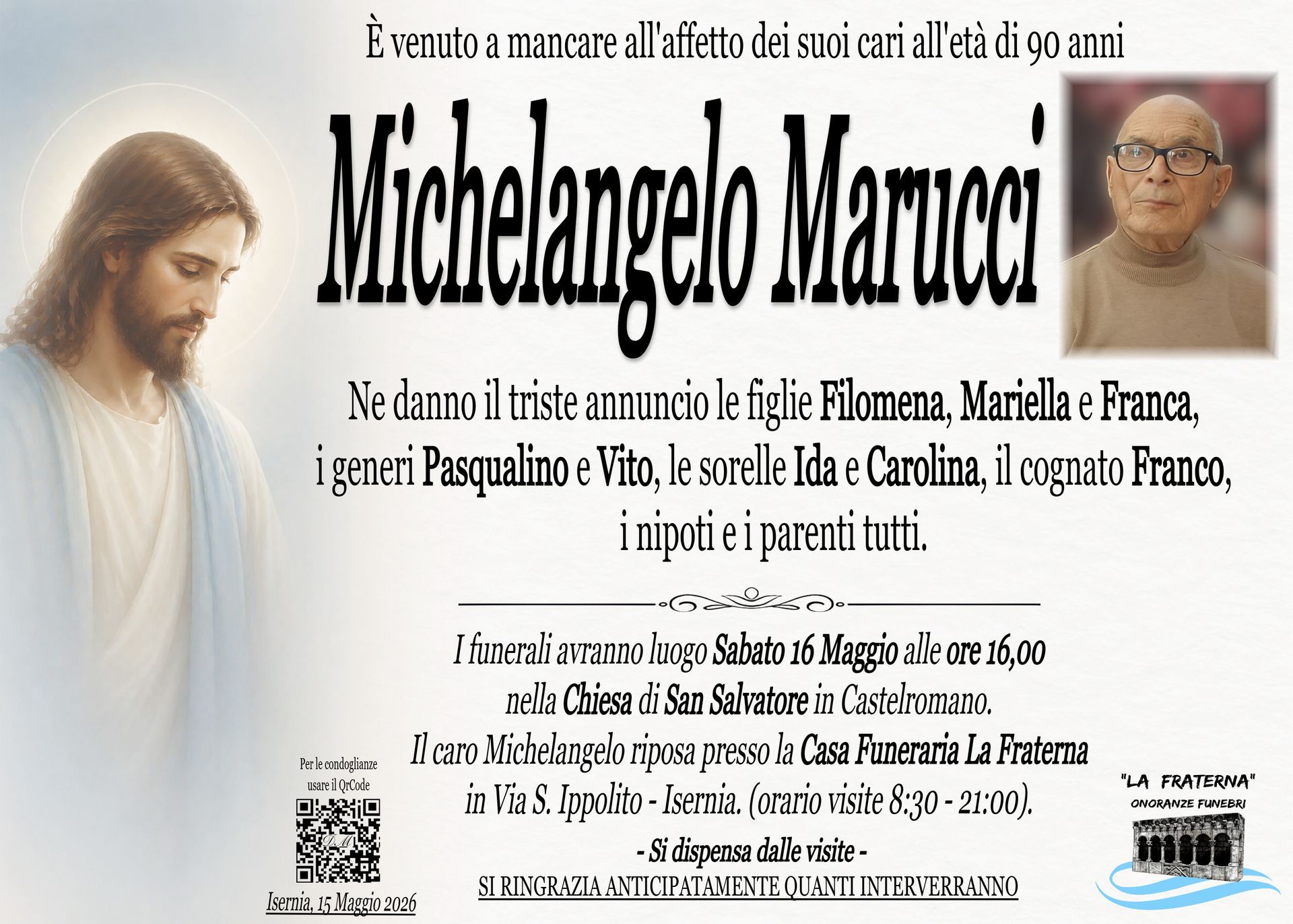 necrologio Michelangelo Marucci
