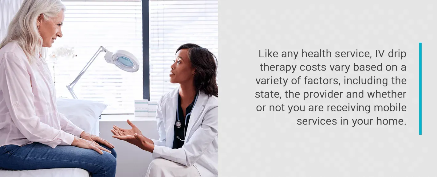 IV drip therapy cost