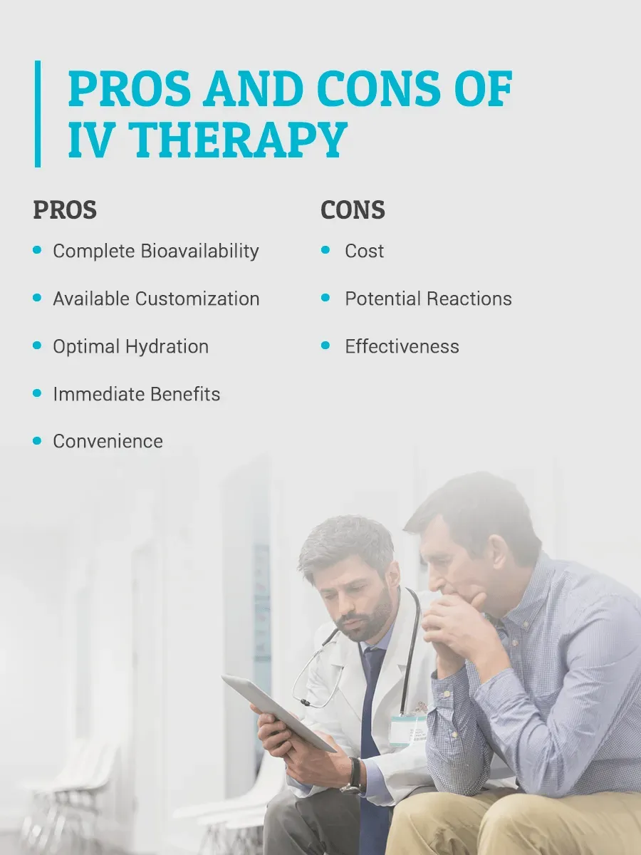 pros and cons of IV therapy