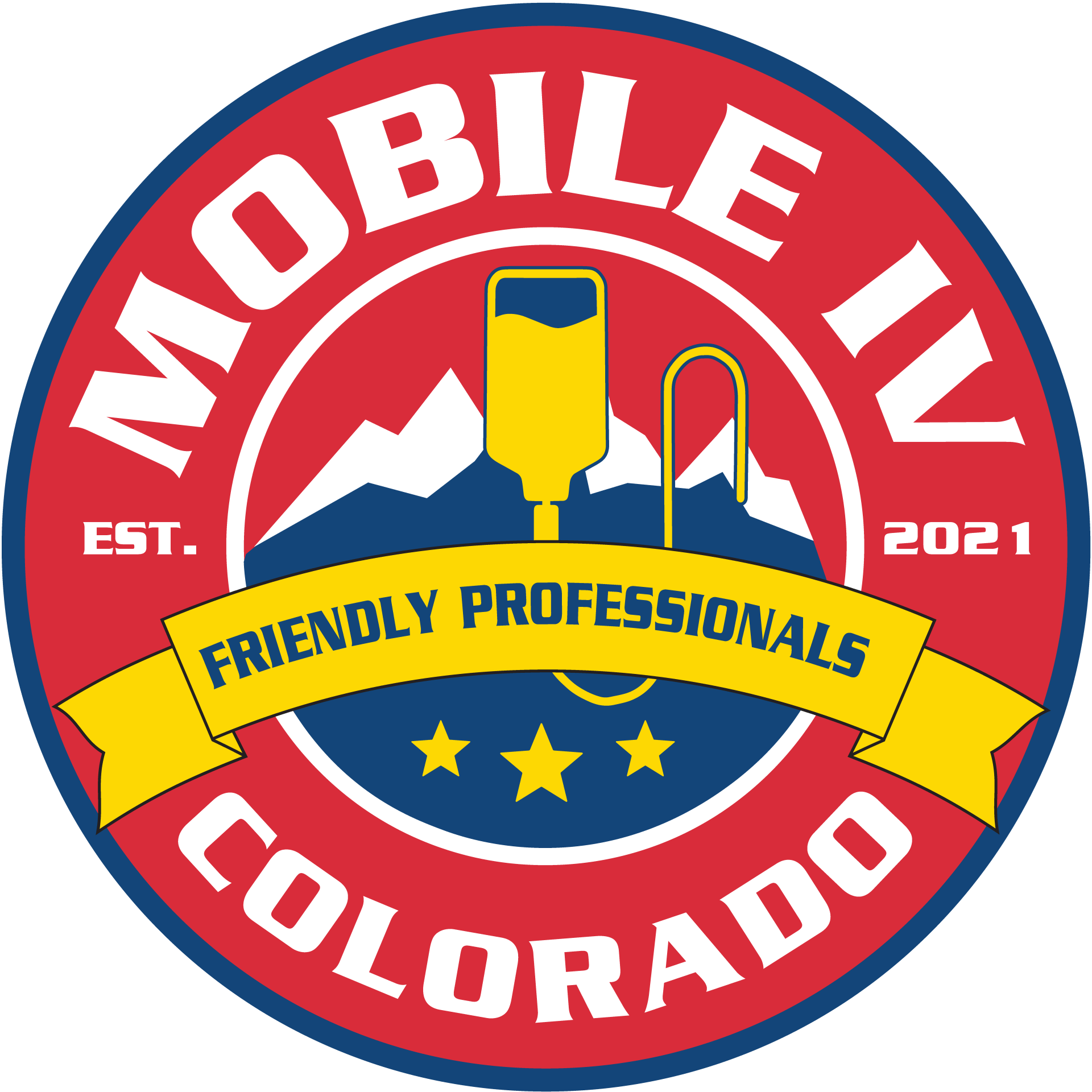 A logo for mobile iv colorado friendly professionals
