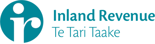 Inland Revenue logo: teal circle with white 
