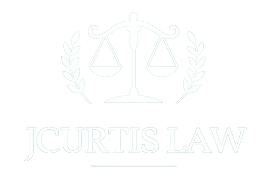 White outlined logo featuring an