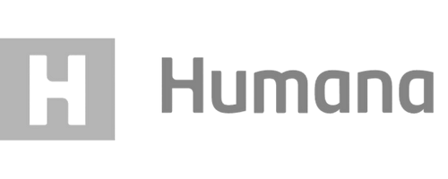 Humana logo: Gray square with white