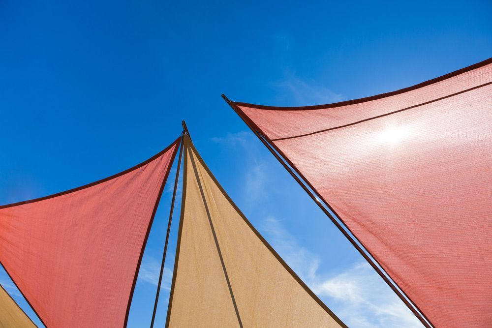 Red and Yellow Shade Sail