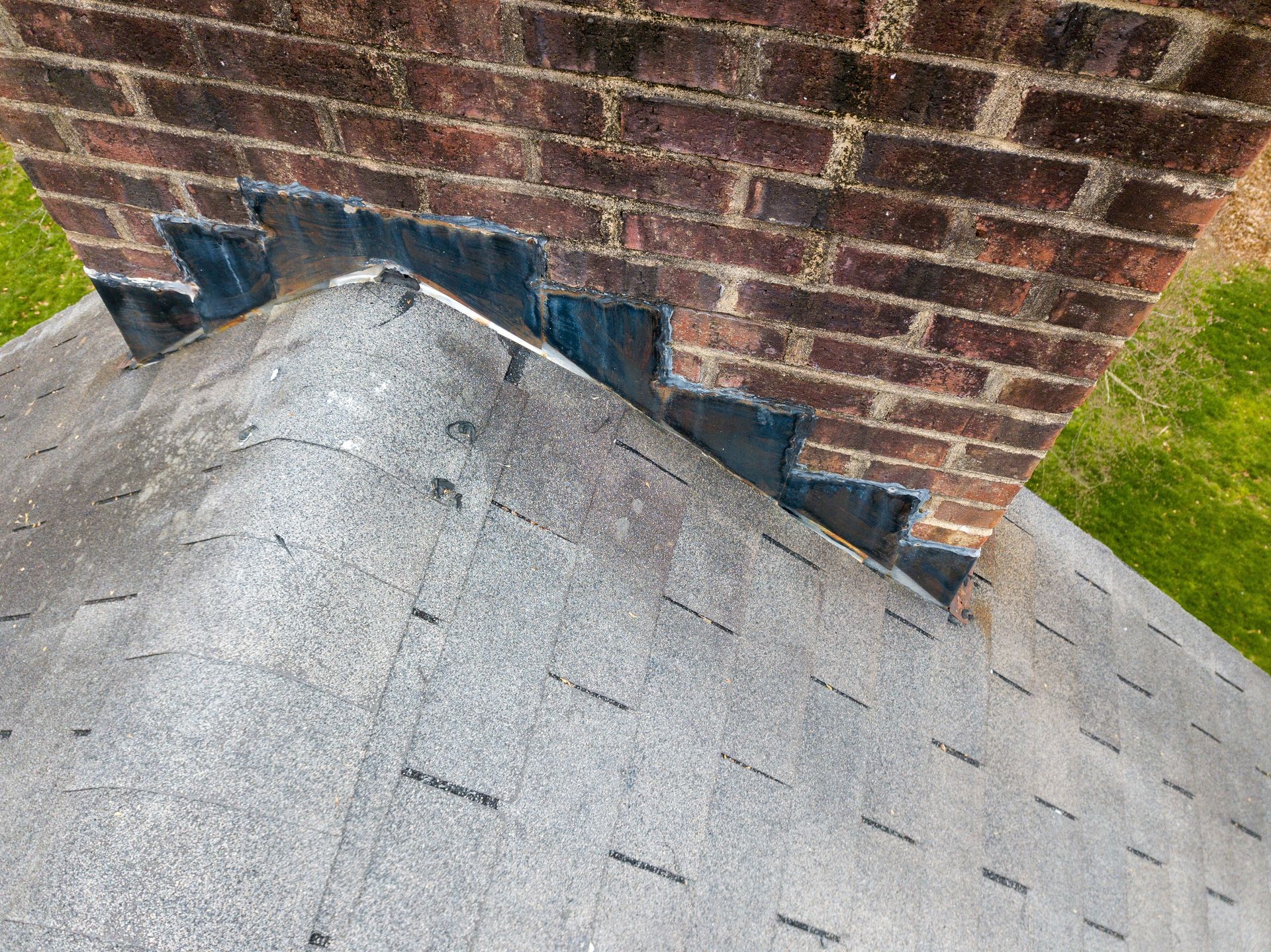 Residential damage flashing roof repair in Leesburg, Florida