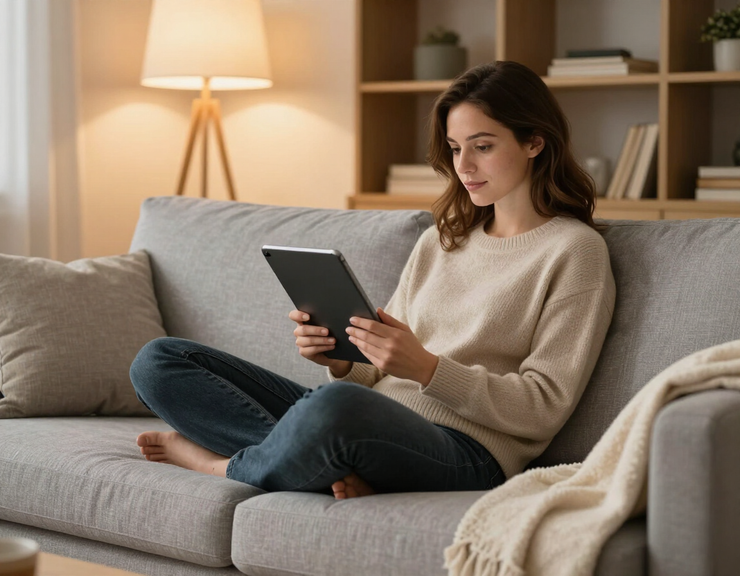 Reading digital download at home