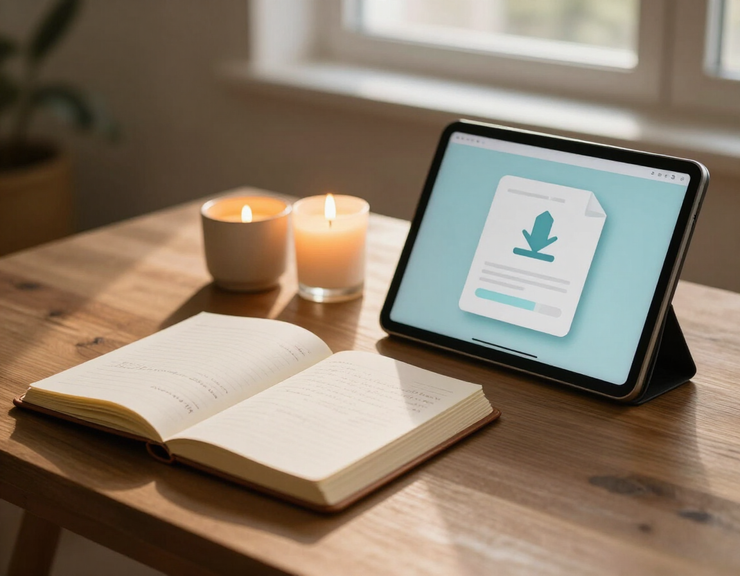 Reading digital download at home