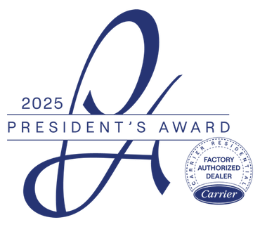 Carrier President's Award logo with a stylized 
