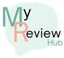 A logo for review with a check mark on it