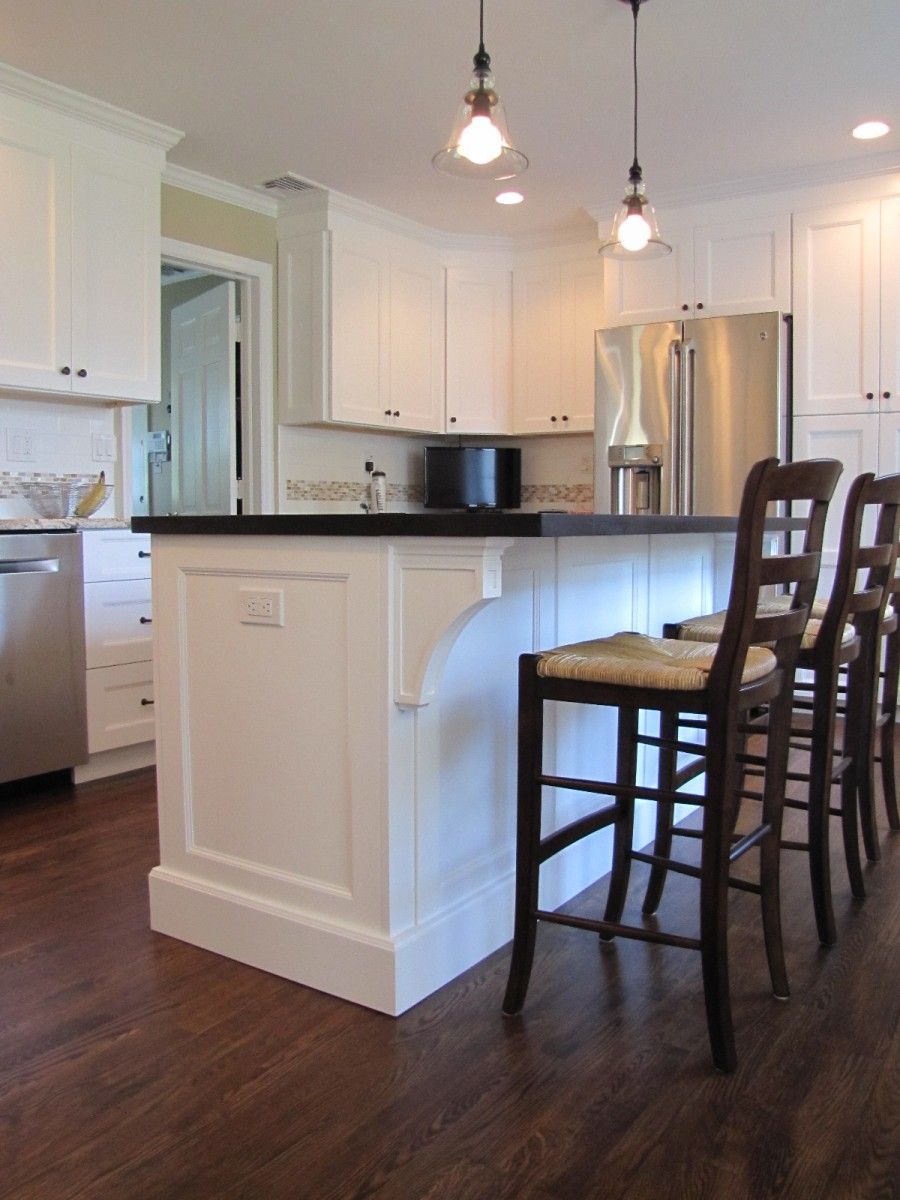 After, Island seating and storage