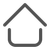 Home icon on a white background