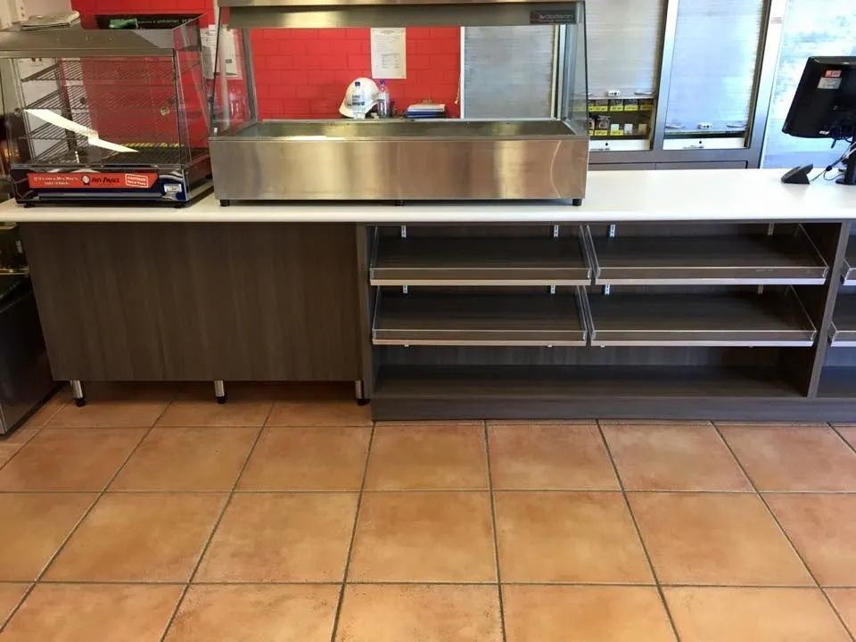 Countertop With Food Display Case — Keilbach Kitchens In Garradunga, QLD