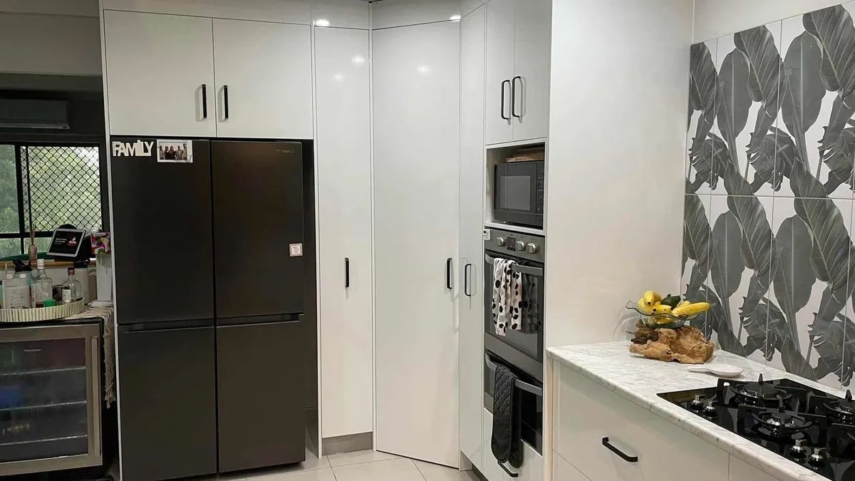 Modern Kitchen With White Cabinets — Keilbach Kitchens In Garradunga, QLD