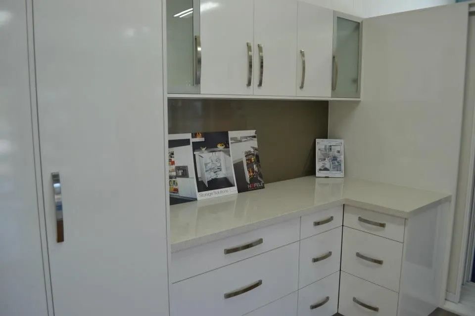 White Built-in Cabinetry With Drawers — Keilbach Kitchens in Tully, QLD