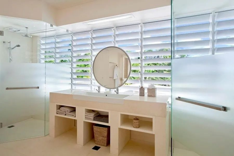 Bathroom With a White Vanity — Keilbach Kitchens in Garradunga, QLD