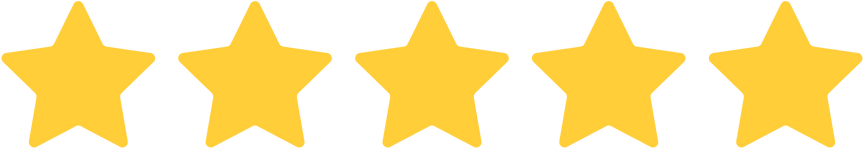 Une rangée d'étoiles jaunes sur fond blanc.