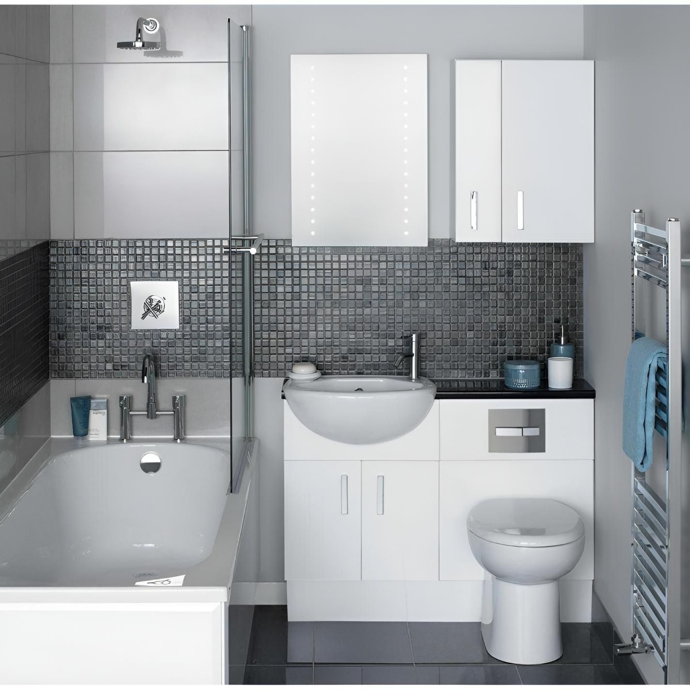 A Bathroom With a Sink Toilet and Bathtub — Proud Cleaning Canberra in Amaroo, ACT