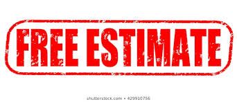 A red, rectangular, distressed-style rubber stamp design with the words