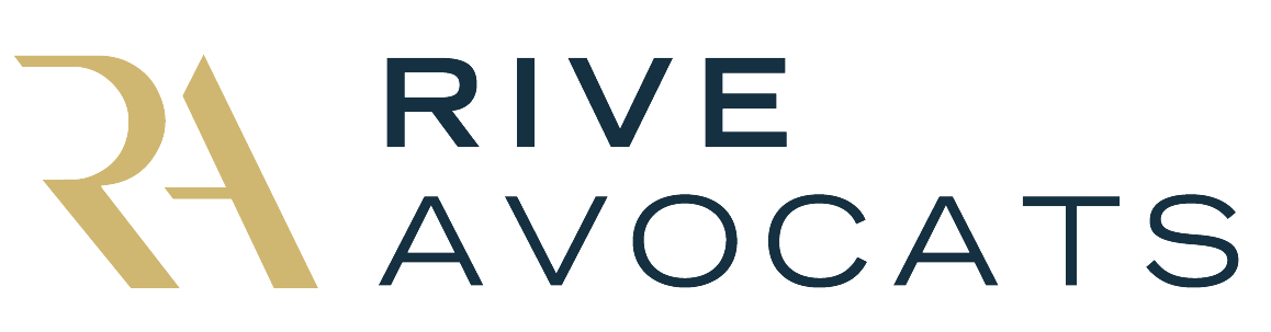 Logo Maitre Razi avocat Genève et Lausanne Logo de Rive Avocats avec un monogramme doré « RA » à gauche du texte noir « RIVE AVOCATS ».