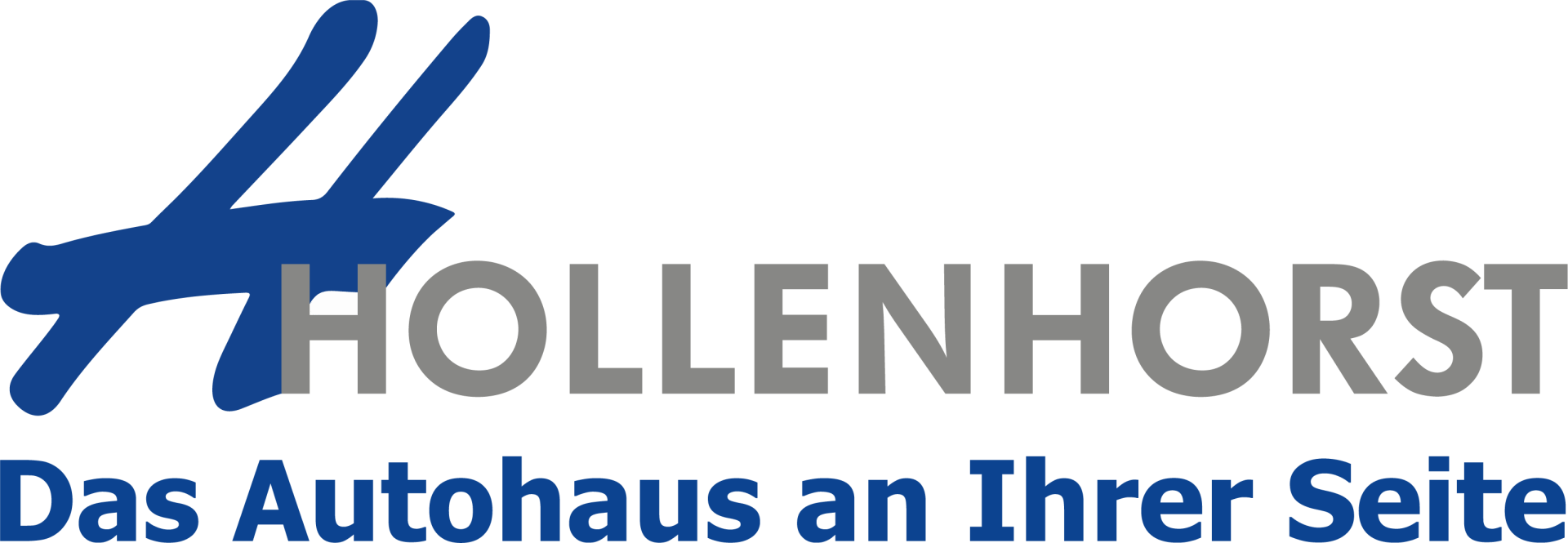 A logo for hollenhorst das autohaus an ihrer seite