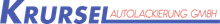 Ein blau-weißes Logo für die Krurse Autolackiererei GmbH