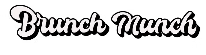 Stylized black-and-white “Brunch Munch” logo text with a bold script font