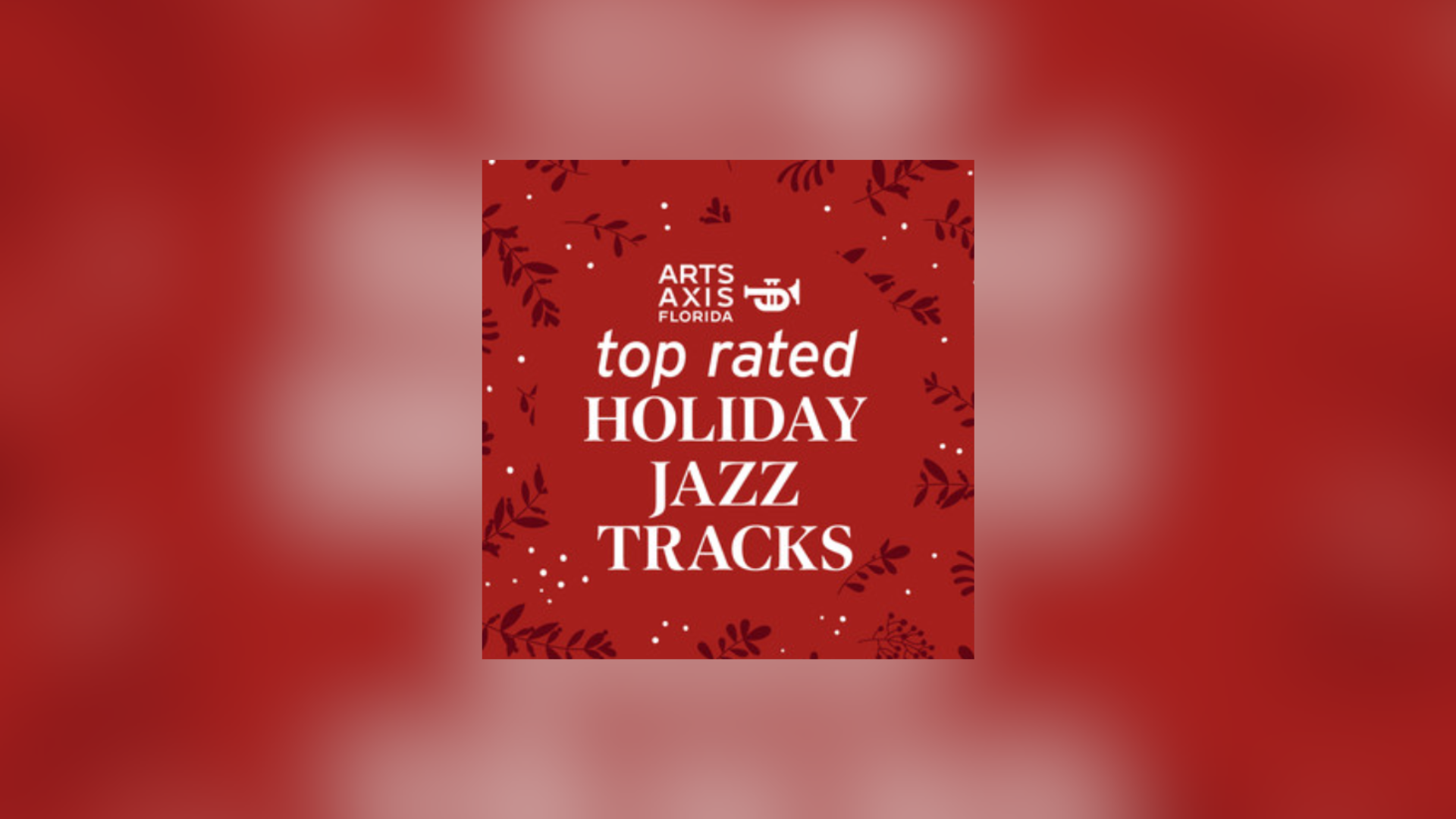 A red background with the words top rated holiday jazz tracks on it
