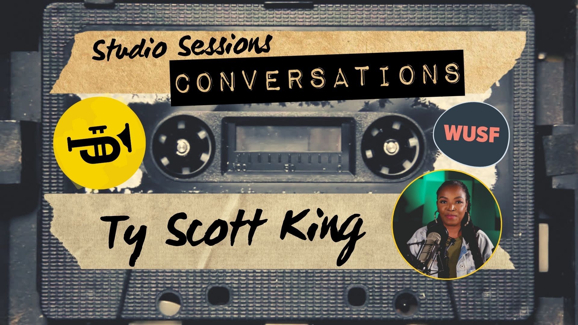 A cassette tape with a picture of ty scott king on it