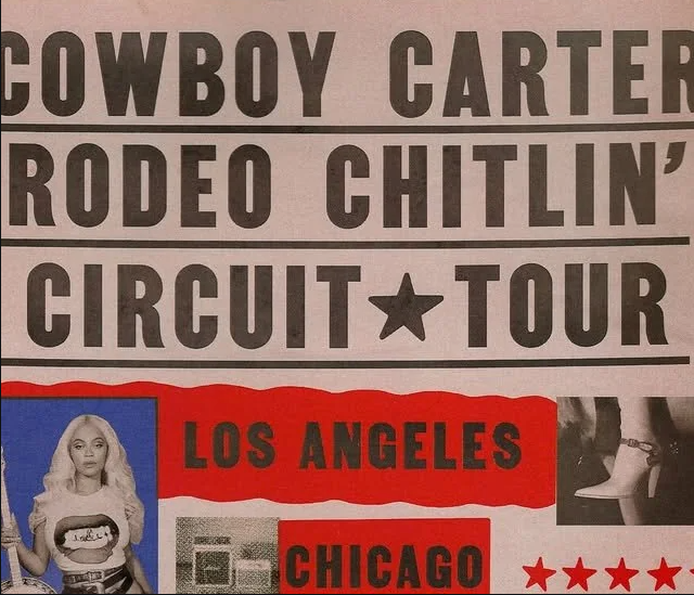 Beyonce - Cowboy carter rodeo chitlin circuit tour poster