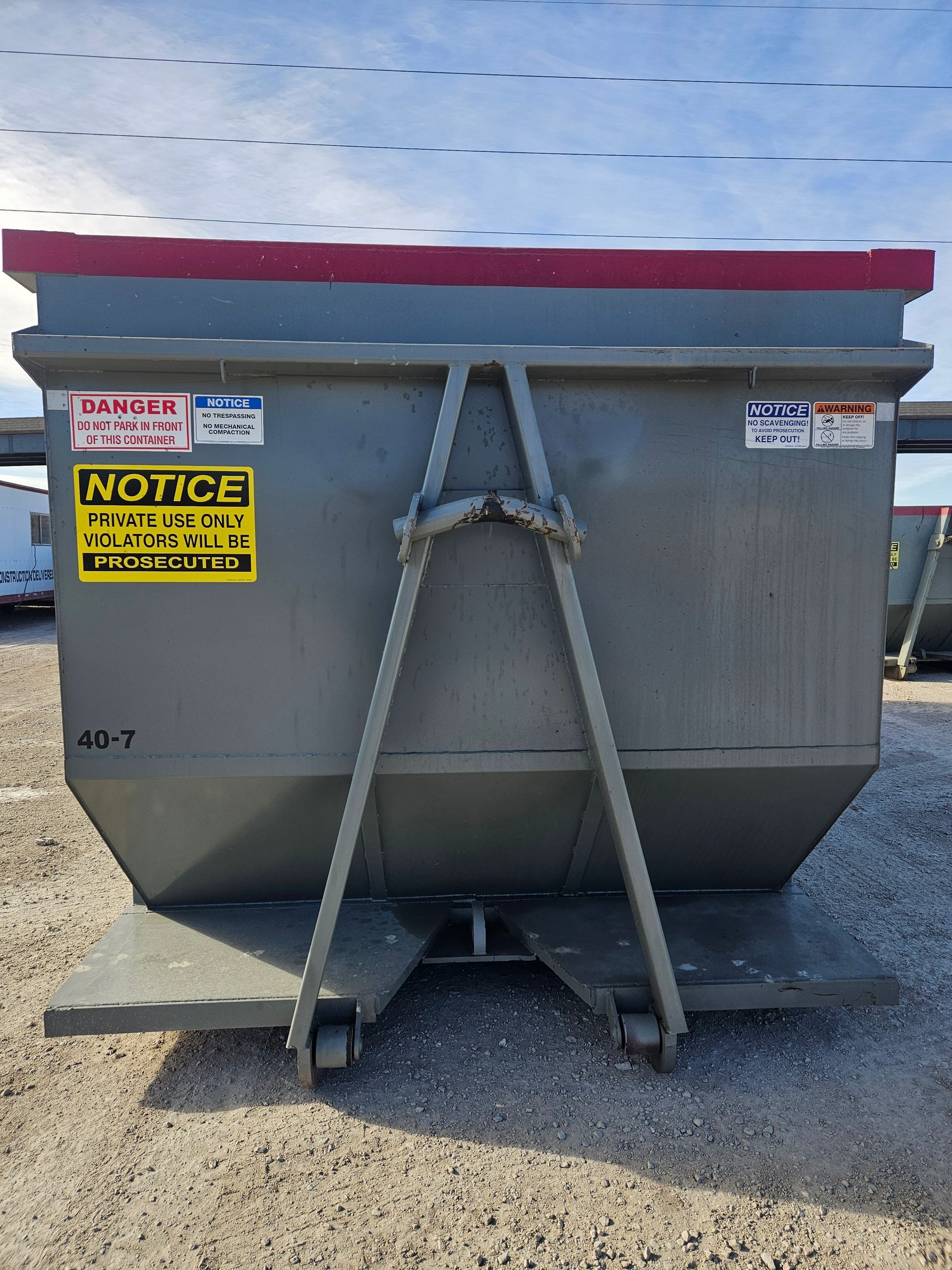 20 Yard Dumpster Side