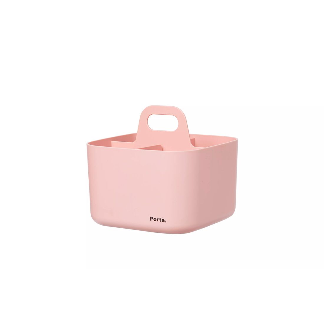 Cesta organizadora Porta Vita de color marfil con fondo blanco