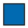 Un cuadrado azul con un borde negro sobre fondo blanco.