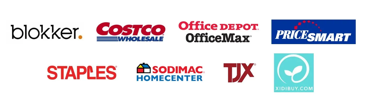 Logotipo de las empresas clientes de Litem y Sysmax en todo el mundo