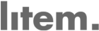 Logo da Litem con letras grises y fondo blanco