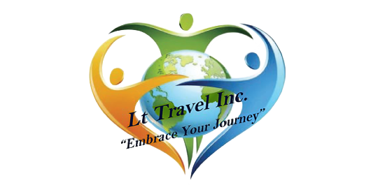 A logo for l.r. travel inc. that says