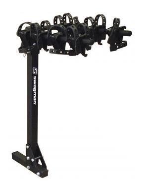 A swagman bike rack is shown on a white background