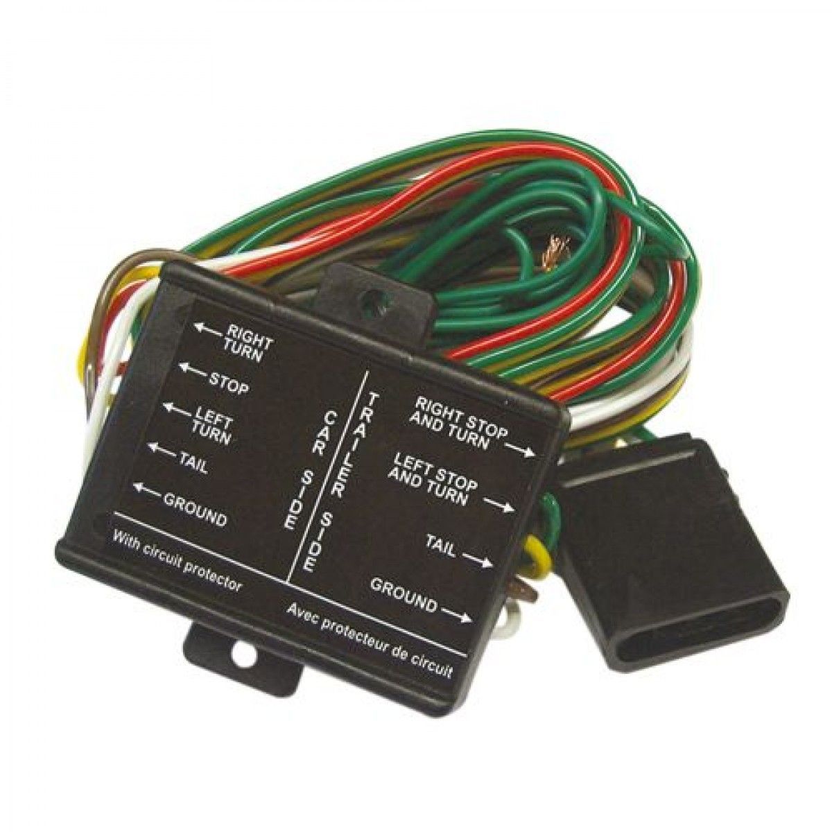 A box that says right stop and turn on it