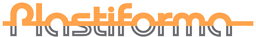 Logotipo Plastiform em laranja e cinza com o texto estilizado “Plastiform”.