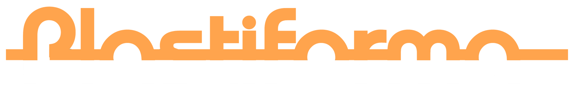 Logotipo estilizado em laranja sobre fundo branco, parcialmente recortado.