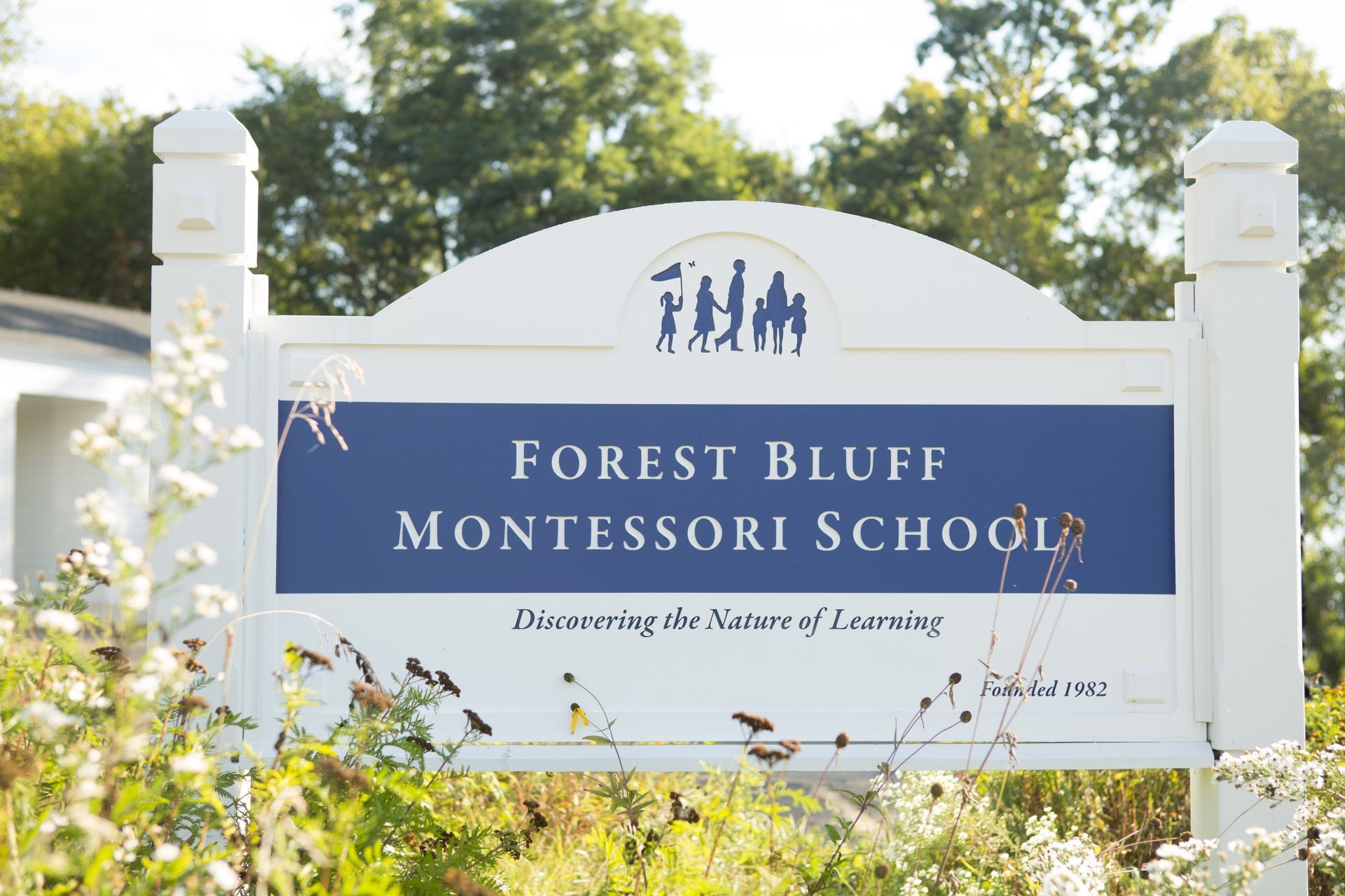 Forest Bluff Montessori School's sign 