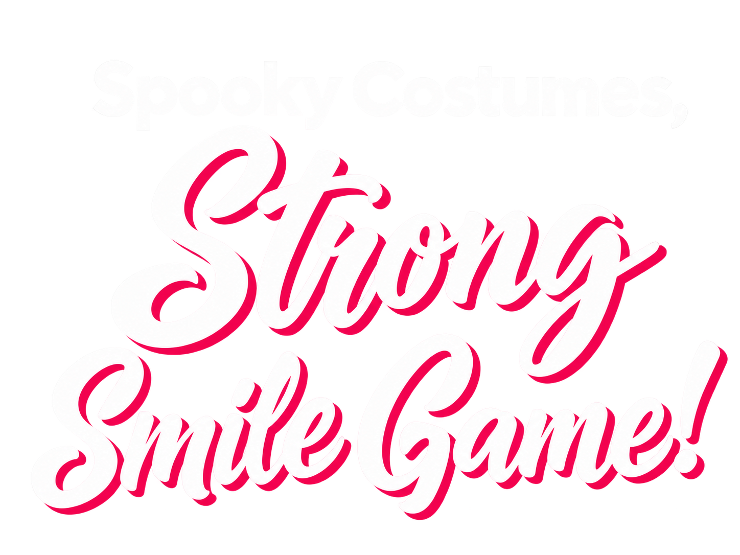 Pink cursive “Strong Smile Games” logo on a white background