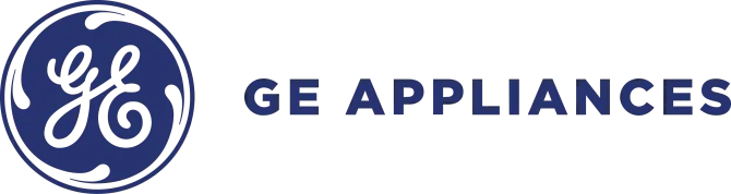 GE Appliances logo with a blue circular GE emblem and wordmark on a white background