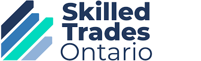 Skilled Trades Ontario logo with blue and teal diagonal bars and navy text