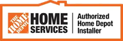 The Home Depot logo in white on an orange square background