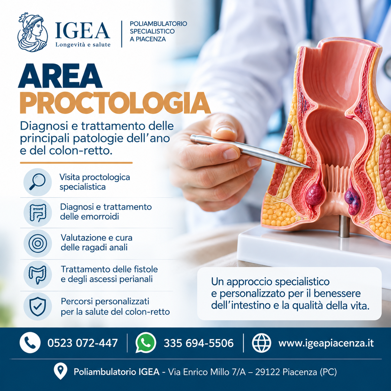 Area di Proctologia Poliambulatorio IGEA Piacenza Area di Proctologia Poliambulatorio IGEA Piacenza
